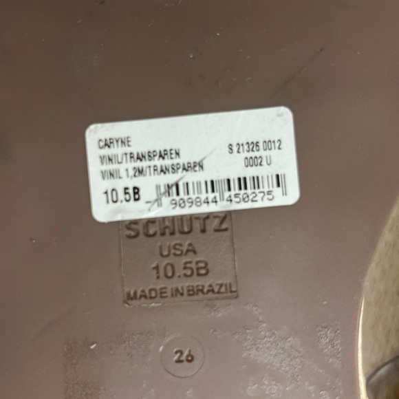 Schutz Caryne Platform Wedge Sandals Size 10.5 B Transparent Strap Boho Chic EUC - Picture 9 of 10